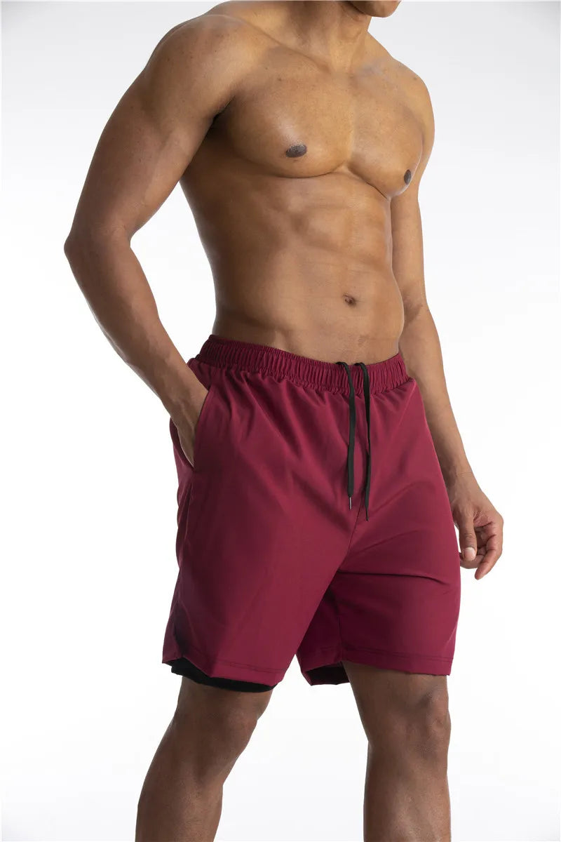 Men's 2-in-1 Quick-Dry Running Shorts – Summer 2024 Fitness & Gym Training Shorts