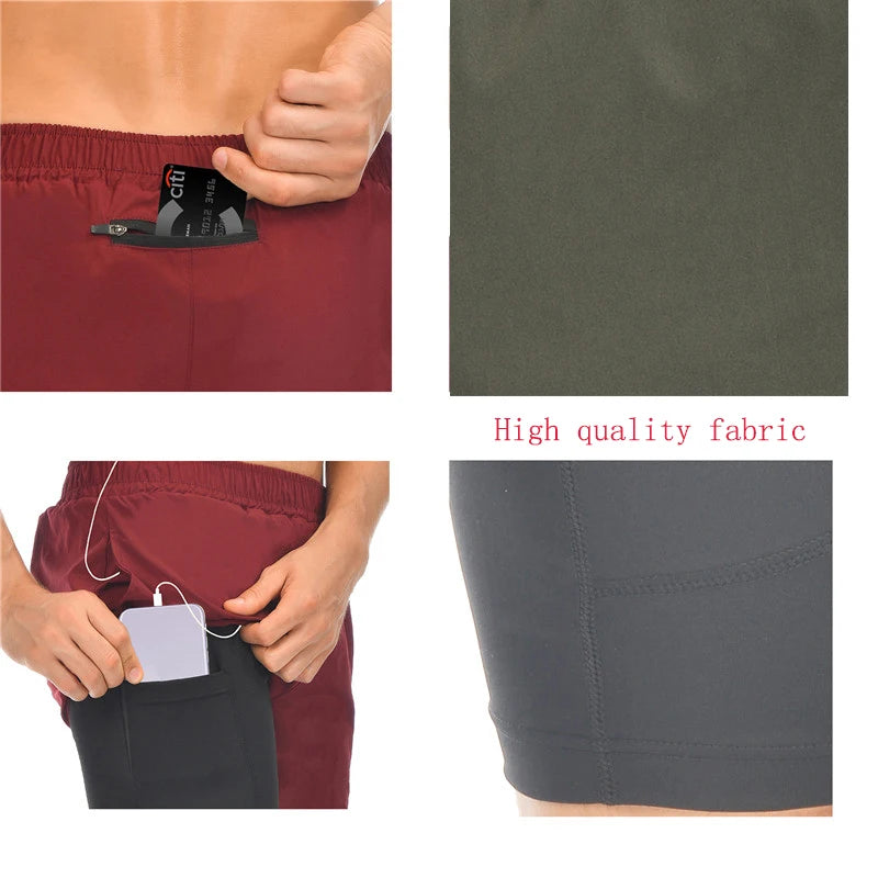 Men's 2-in-1 Quick-Dry Running Shorts – Summer 2024 Fitness & Gym Training Shorts