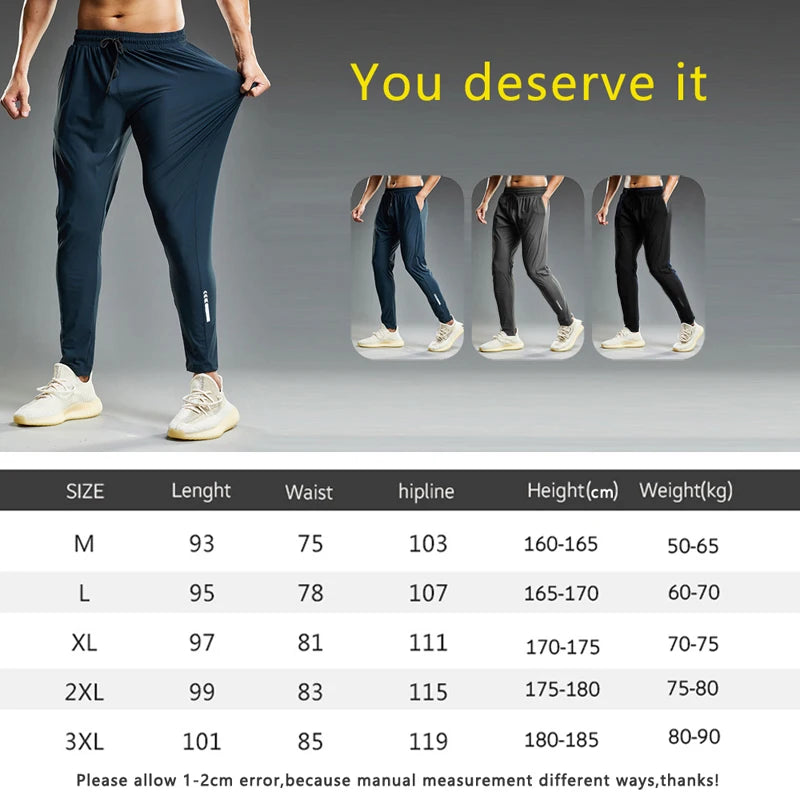 Men’s Lightweight Elastic Sport Pants – Summer Joggers for Running, Training & Gym